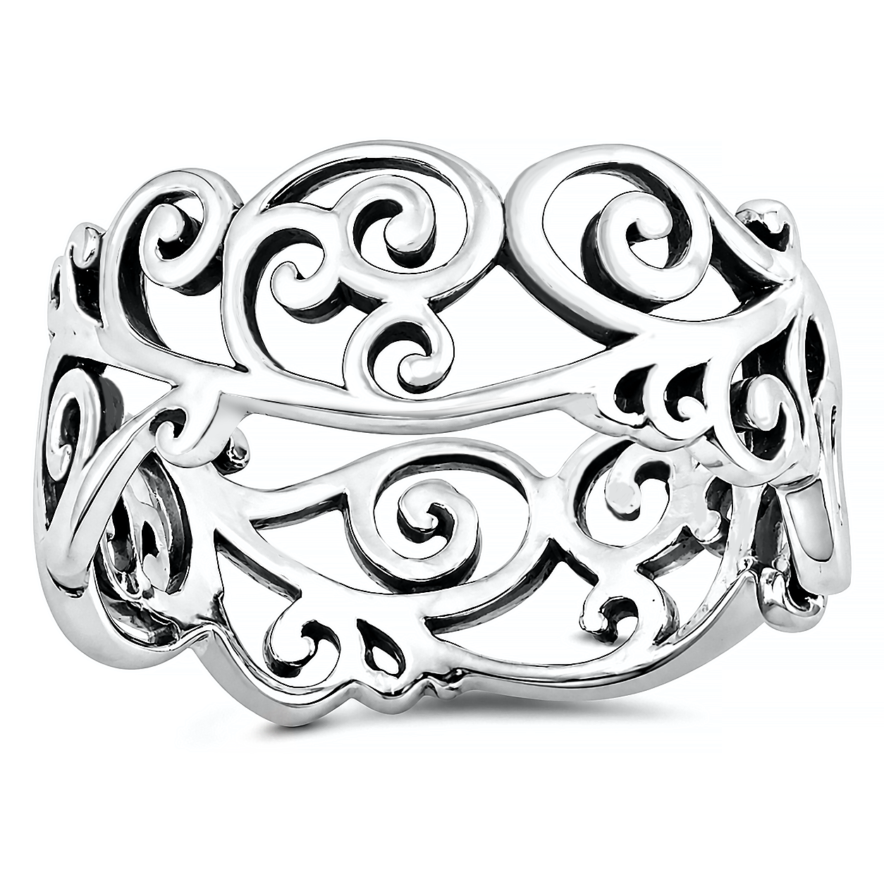 Silver Scroll Ring