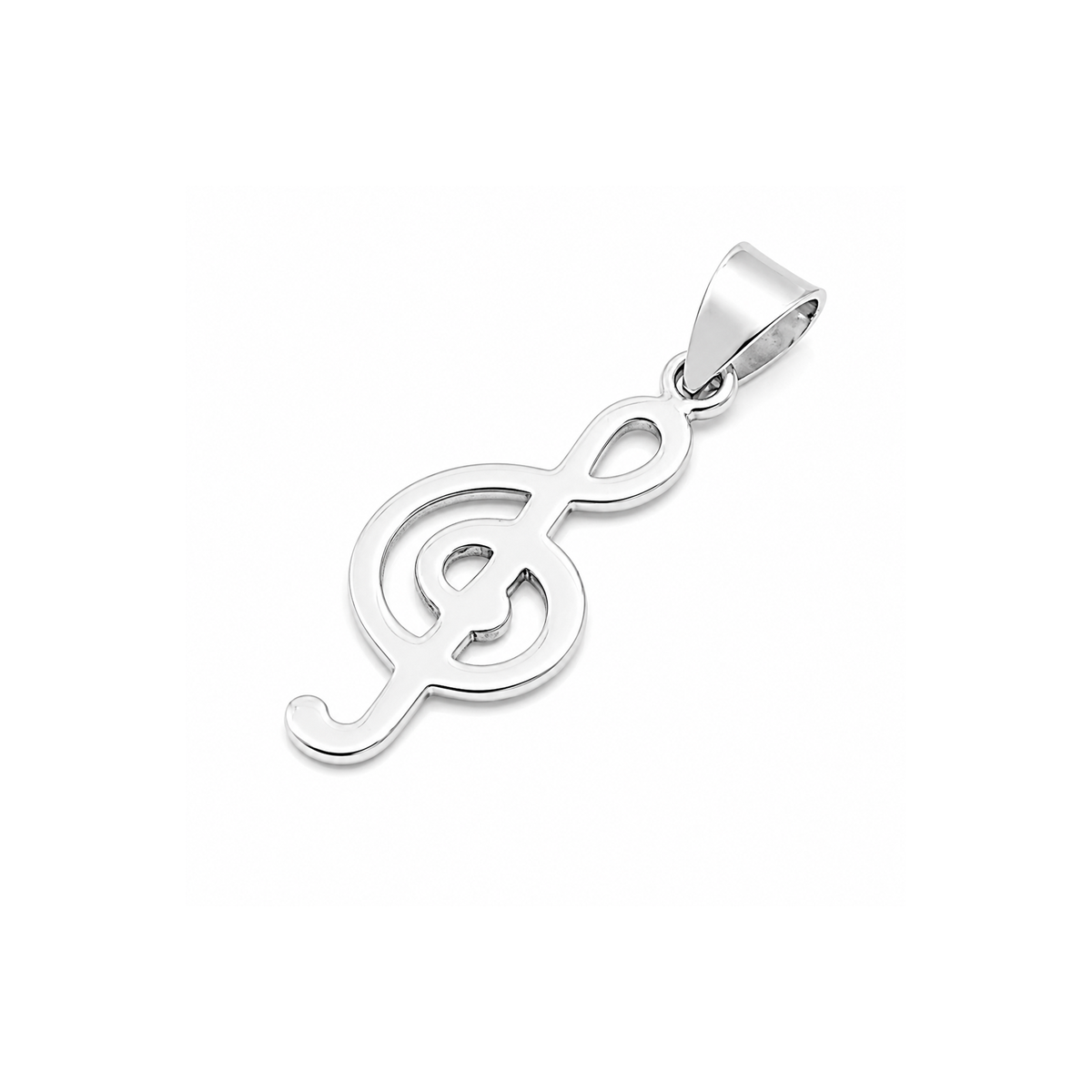 Silver Pendant - Music Note