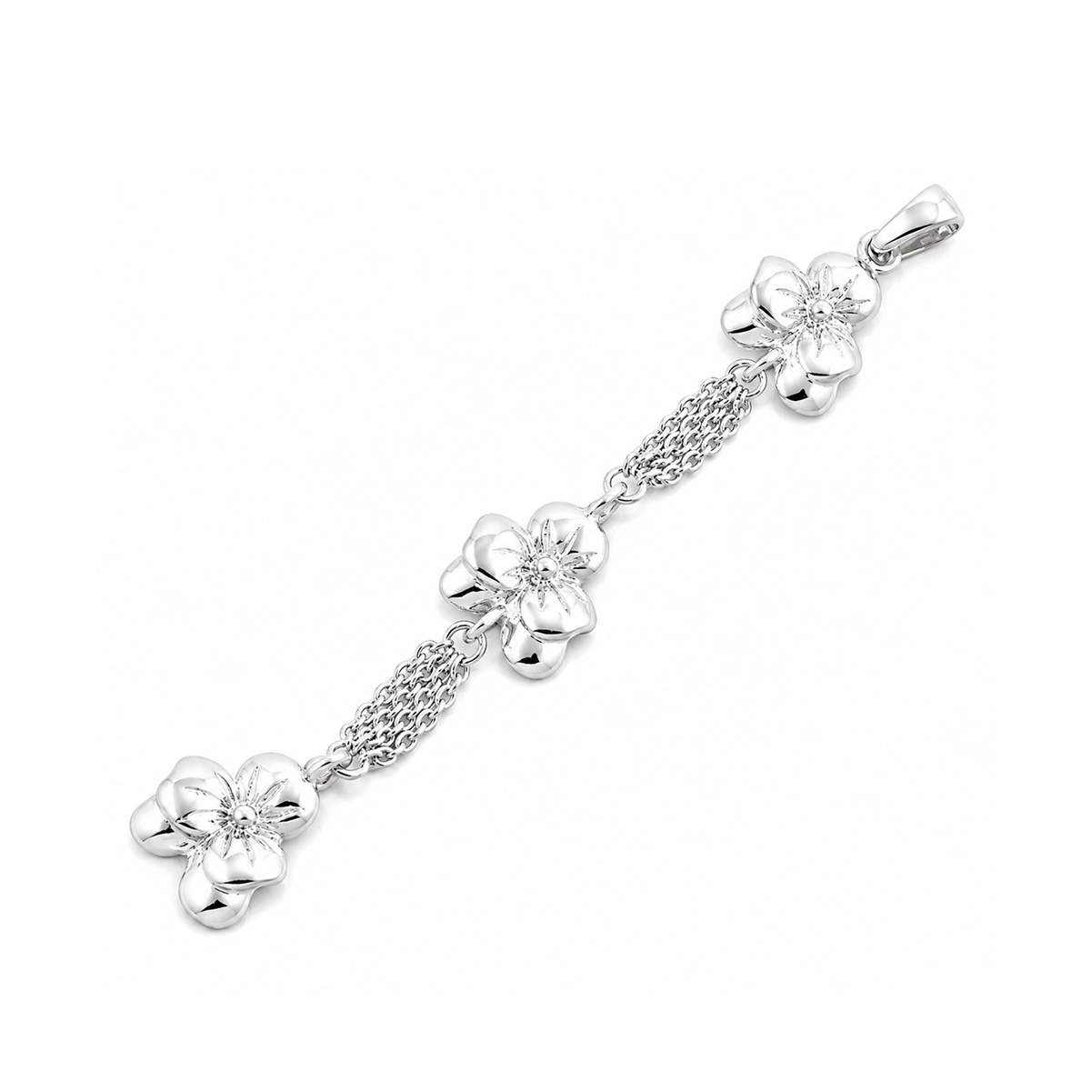 Silver Pendant - Plumeria