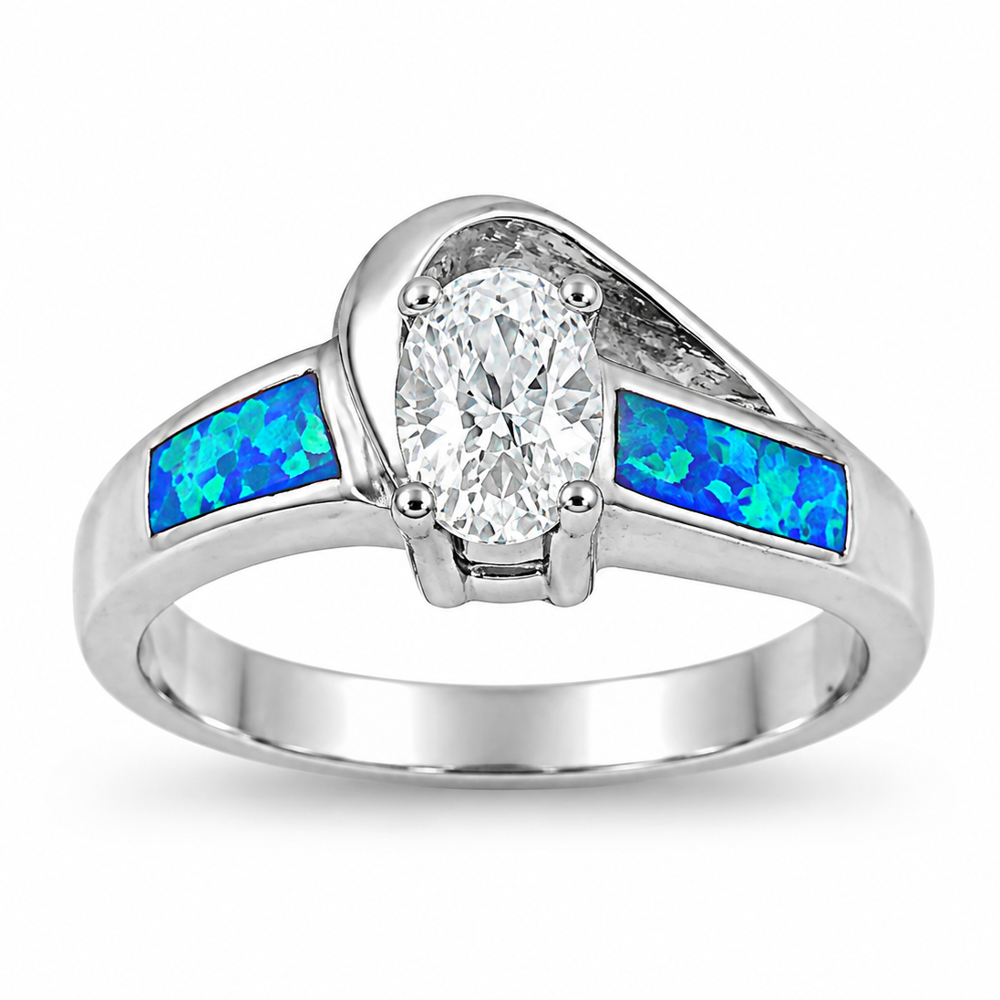 Silver Lab Opal Ring