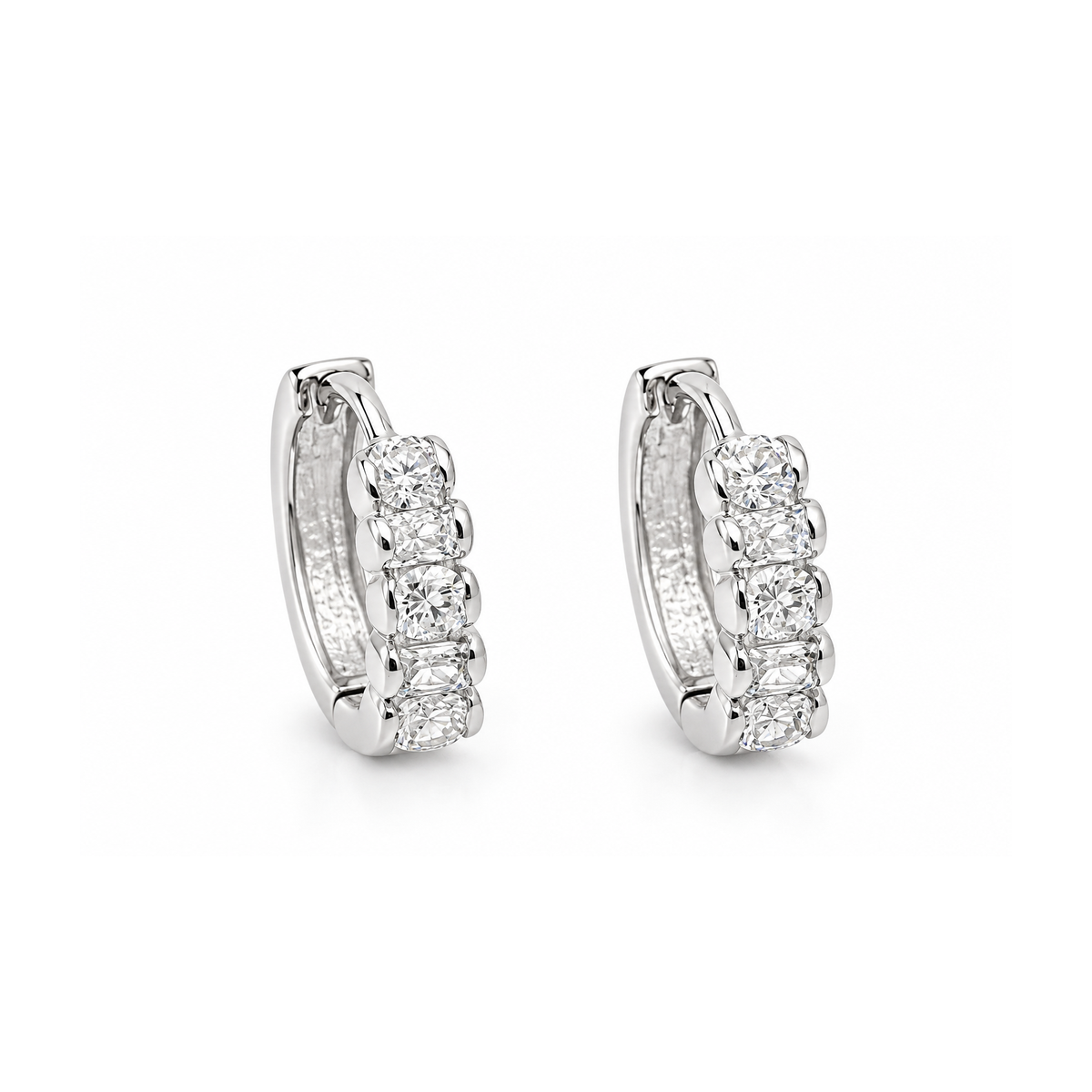 Silver Earrings W/ CZ