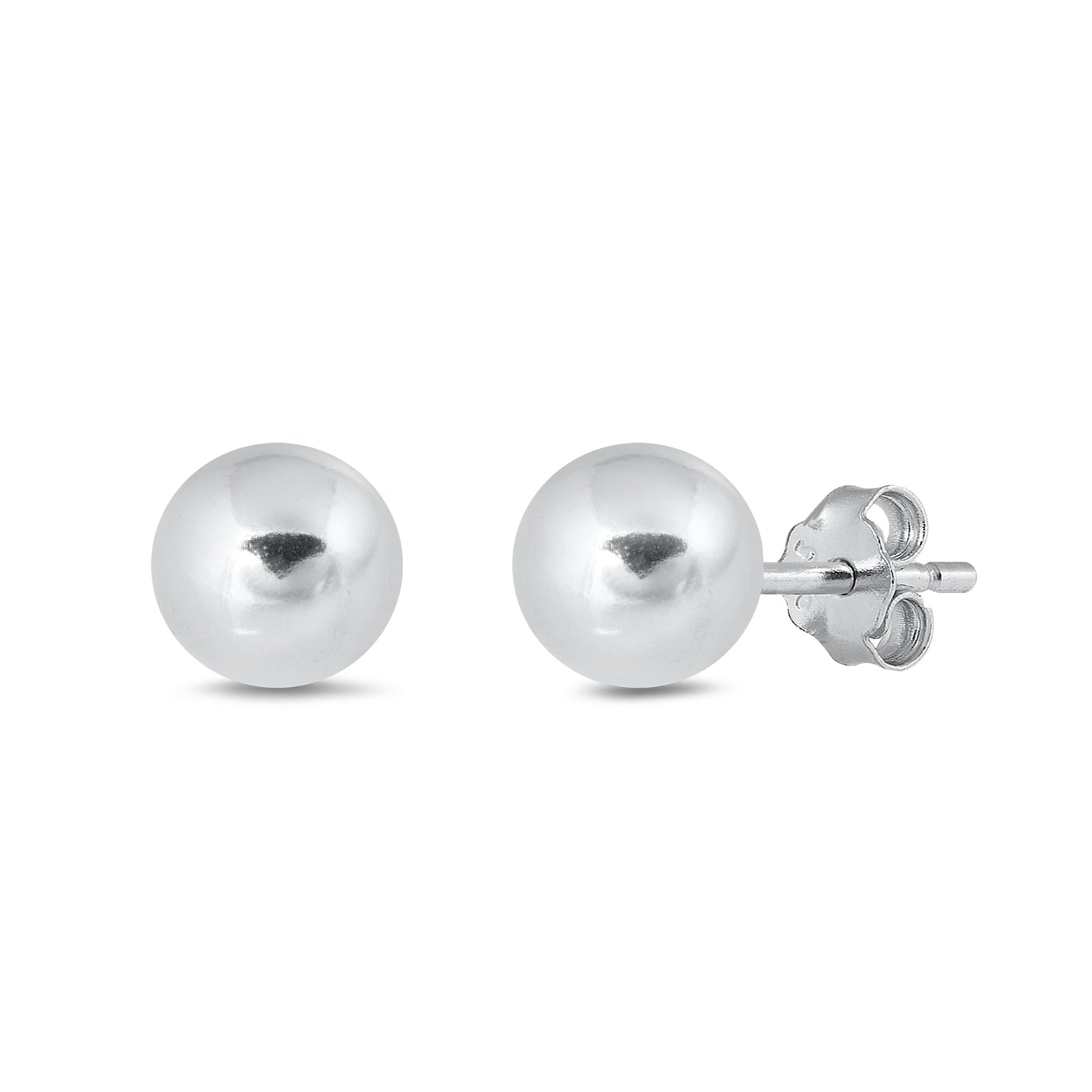 Silver Ball Stud Earrings - 10mm