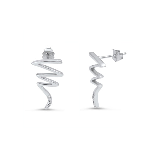 Silver CZ Earring