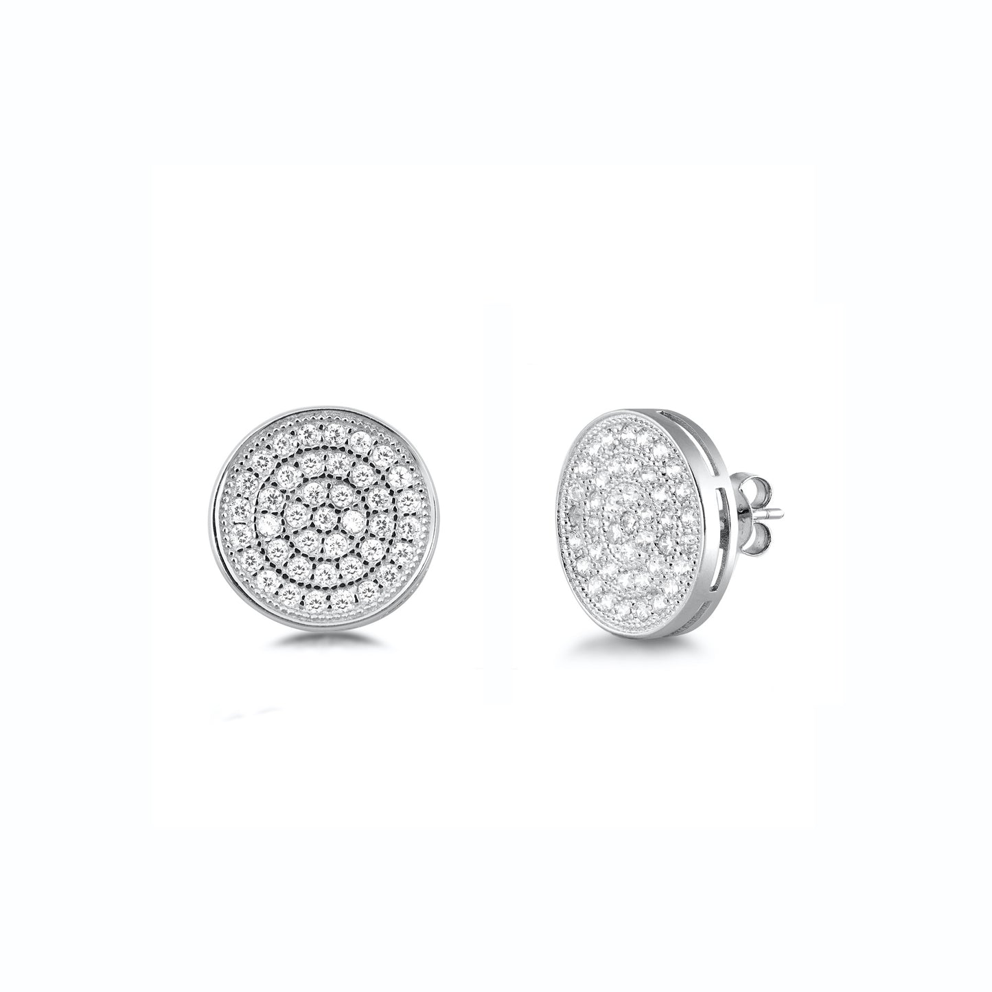 Silver CZ Earring - Circles