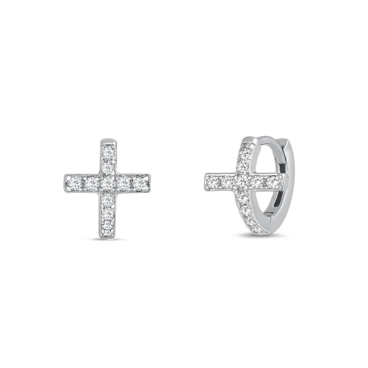 Silver Huggie Earrings