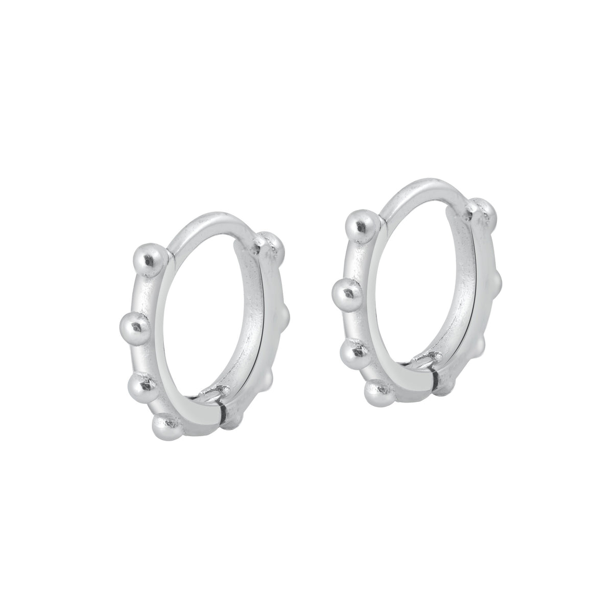 Silver Huggie Earrings
