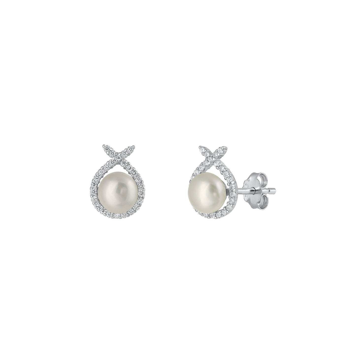 Silver Pearl Earrings