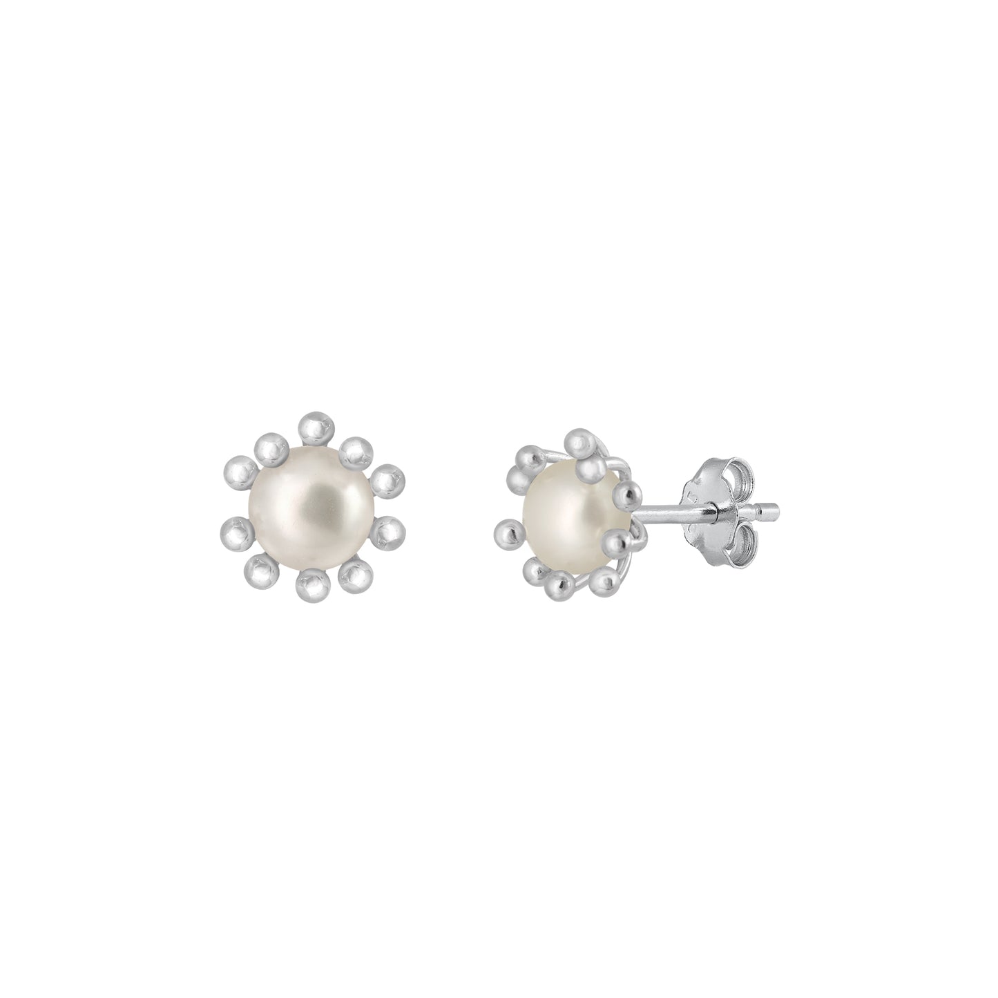 Silver Pearl Earrings