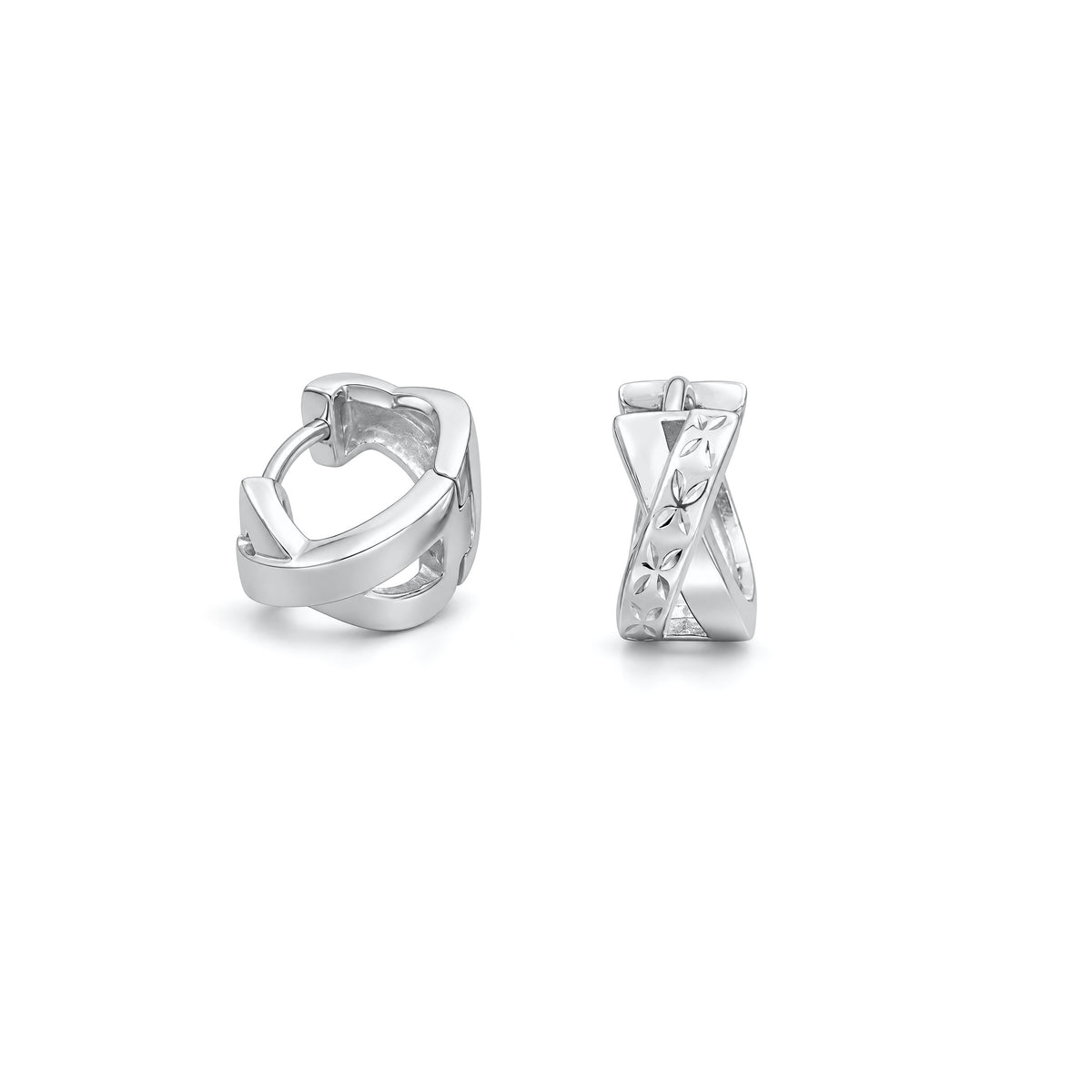 Silver Huggie Earrings