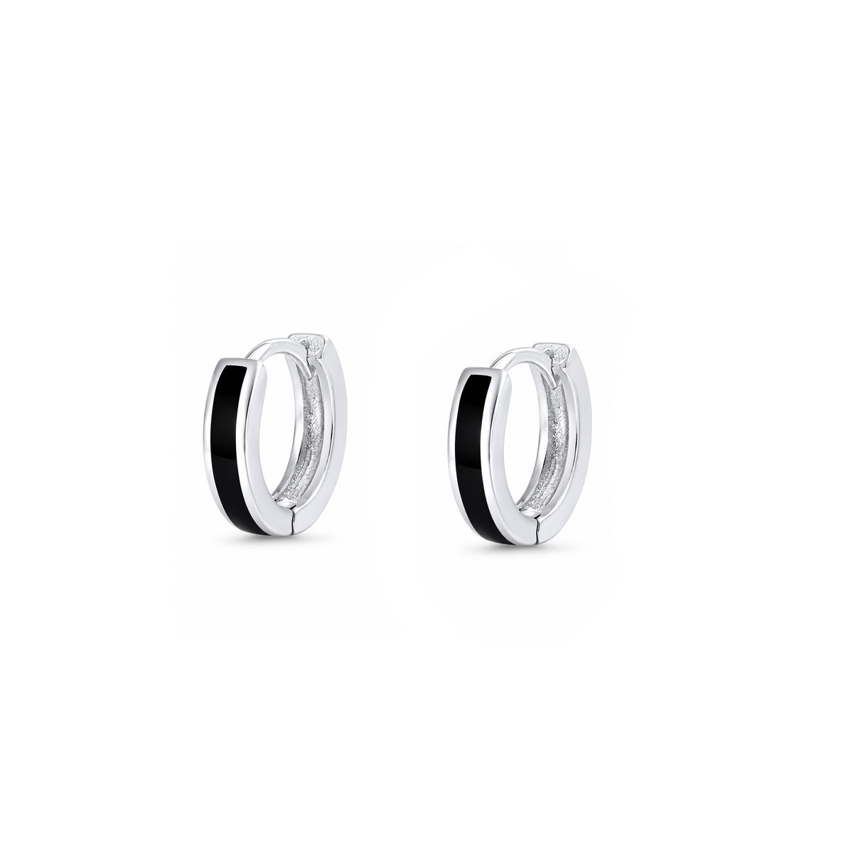 Silver Huggie Earrings