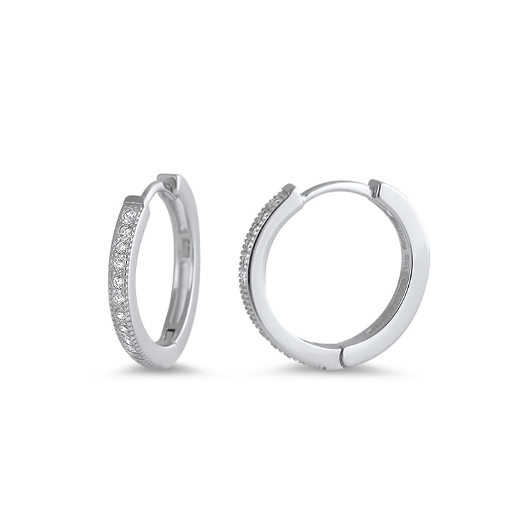 Silver Huggie Earrings