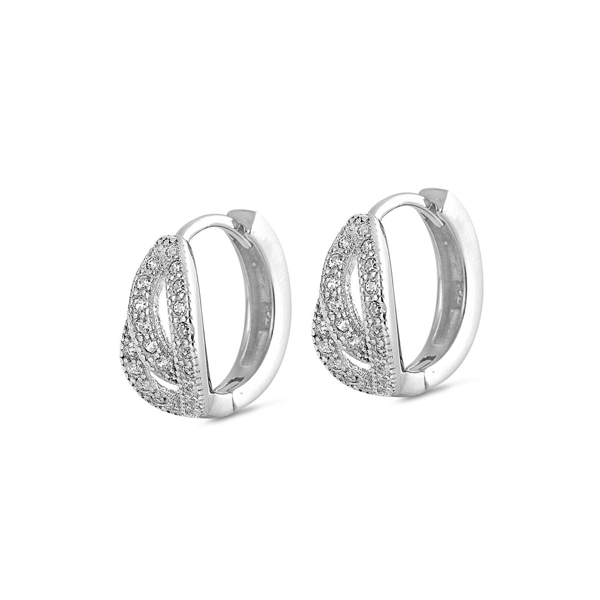 Silver Huggie Earrings