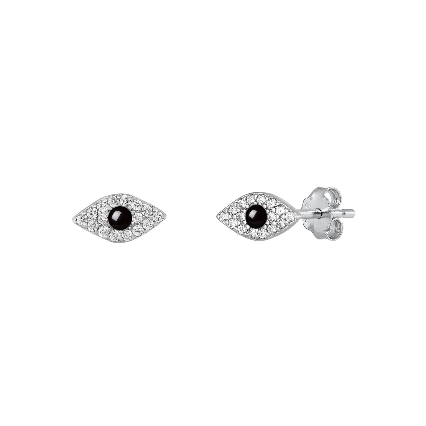 Silver Stone Earring - Eye