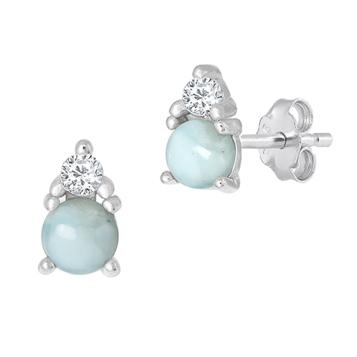 Silver Stone Earring