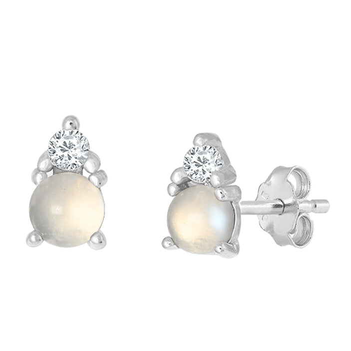 Silver Stone Earring