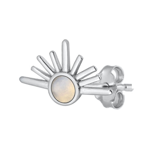 Silver Stone Earrings