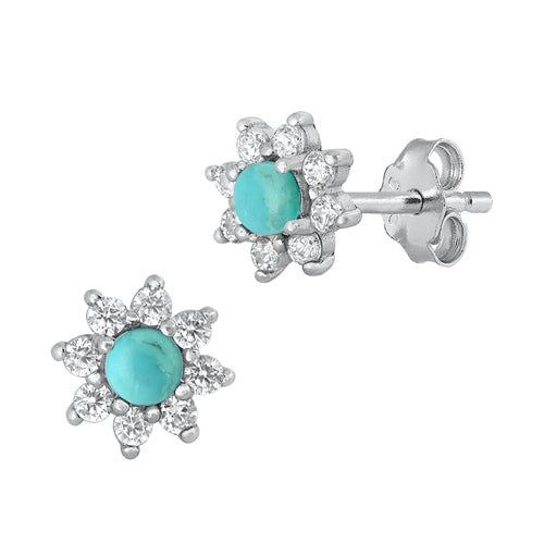 Silver Stone Earrings