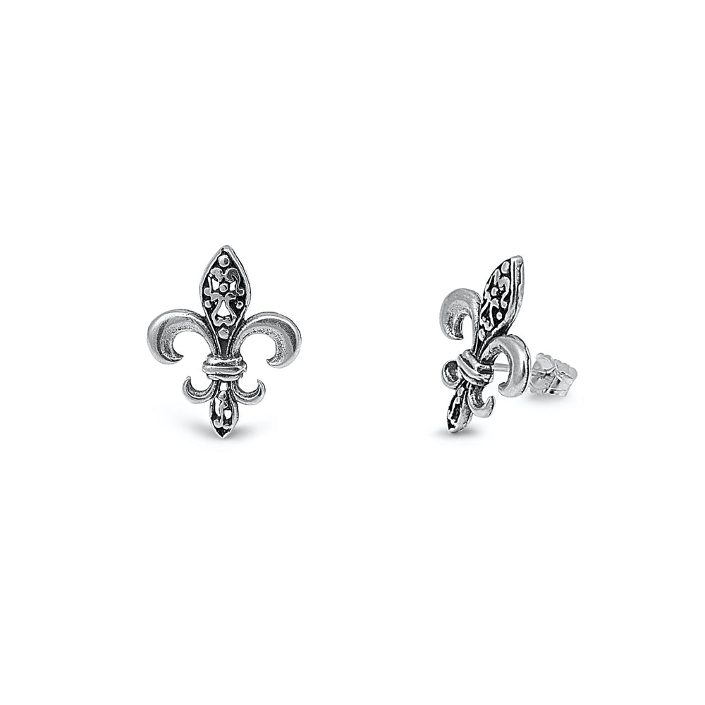 Silver Earrings - Fleur De Lise