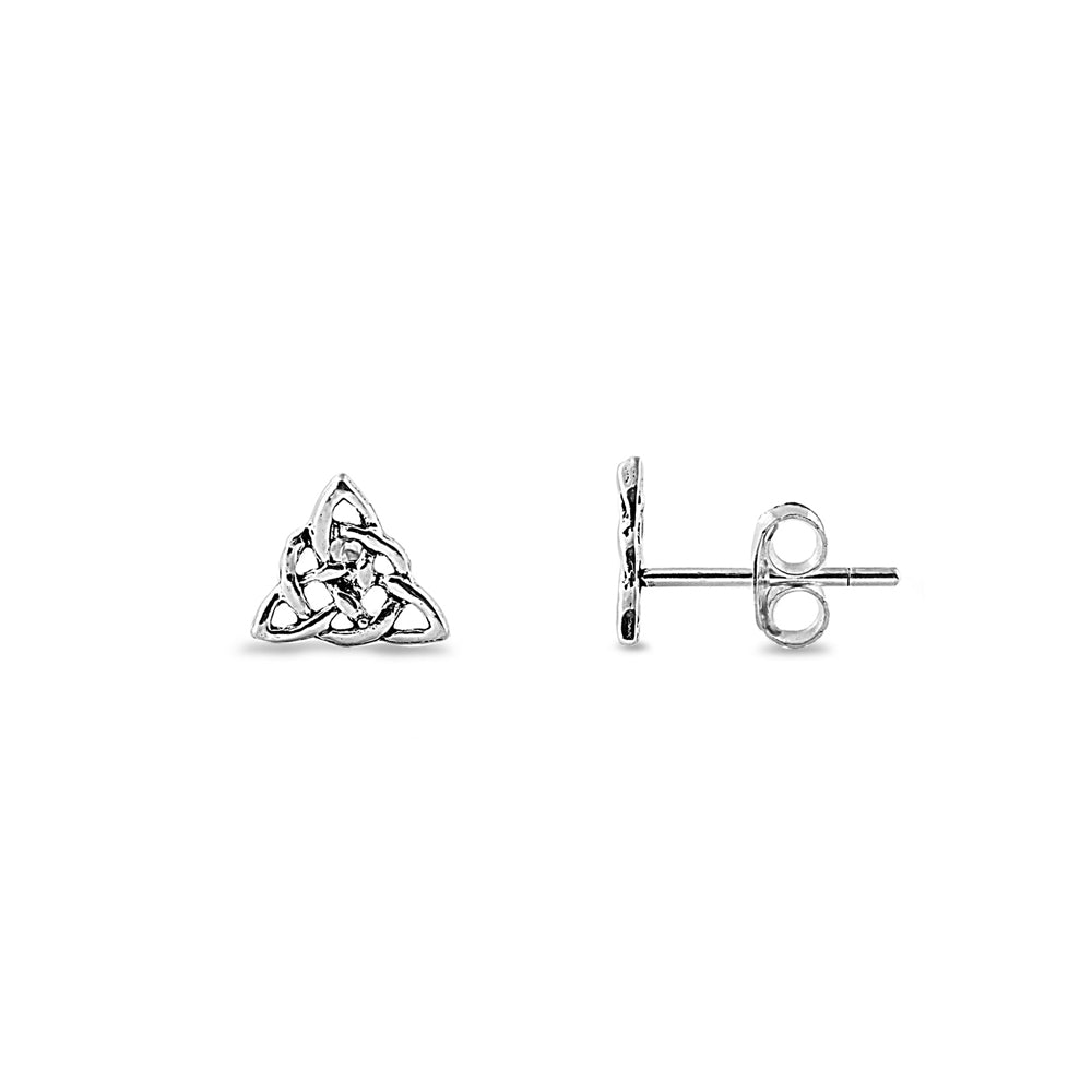 Silver Stud Earrings - Celtic