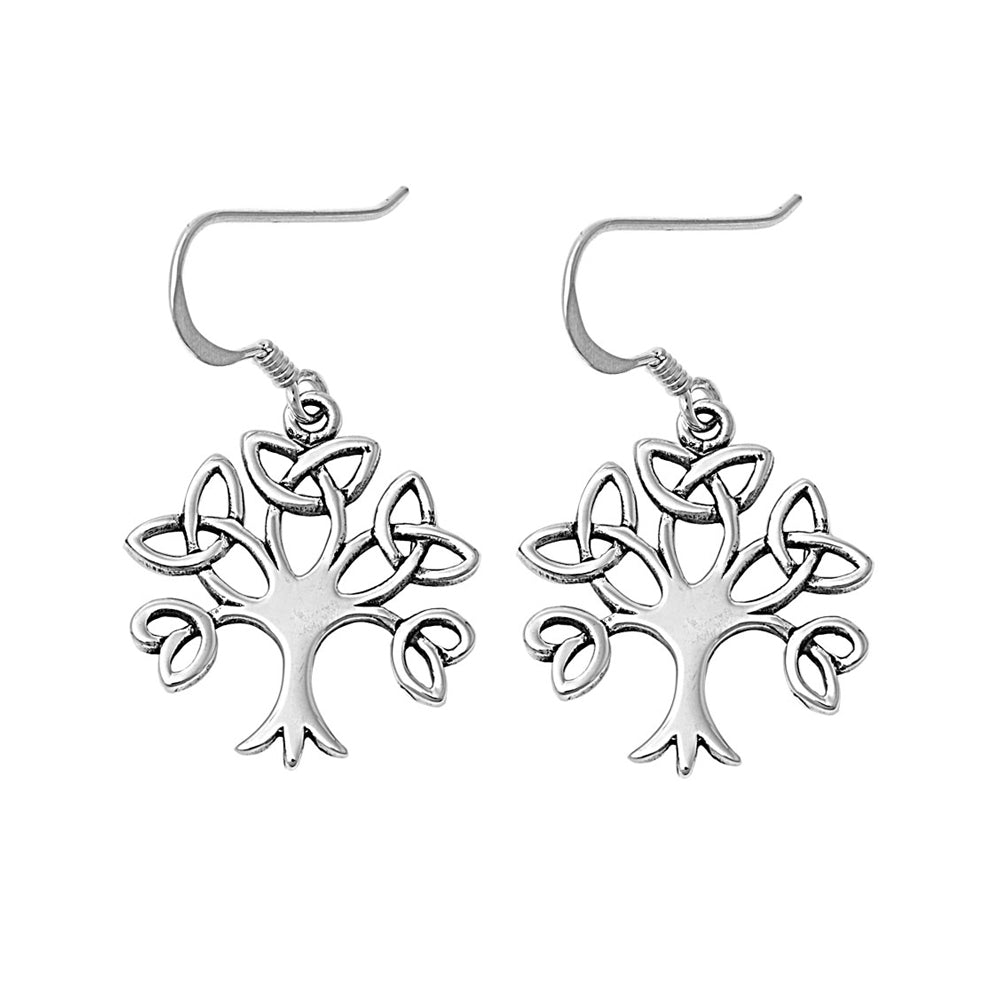 Silver Earrings - Trinity Tree