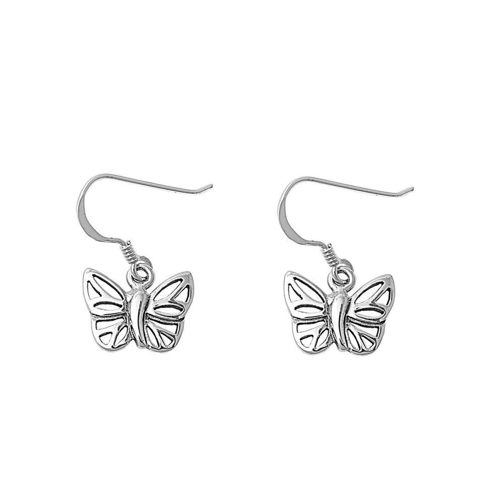 Silver Earrings - Butterfly