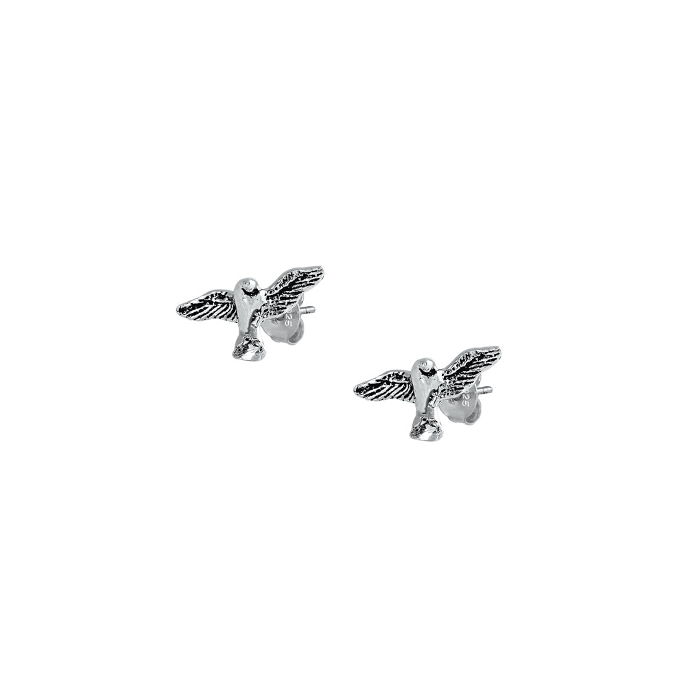Silver Stud Earrings - Sparrow