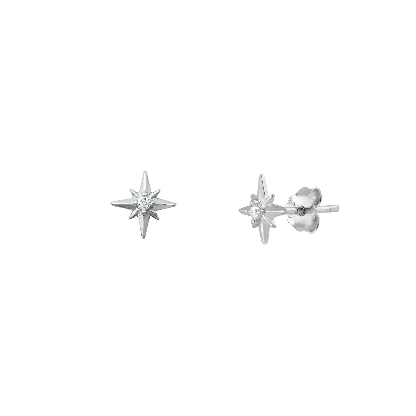 Silver Stud Earrings - Twinkle Stars