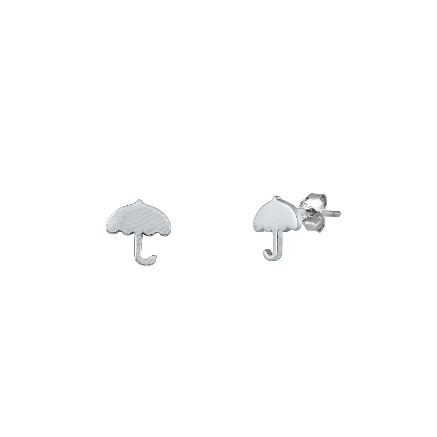 Silver Stud Earrings - Umbrella