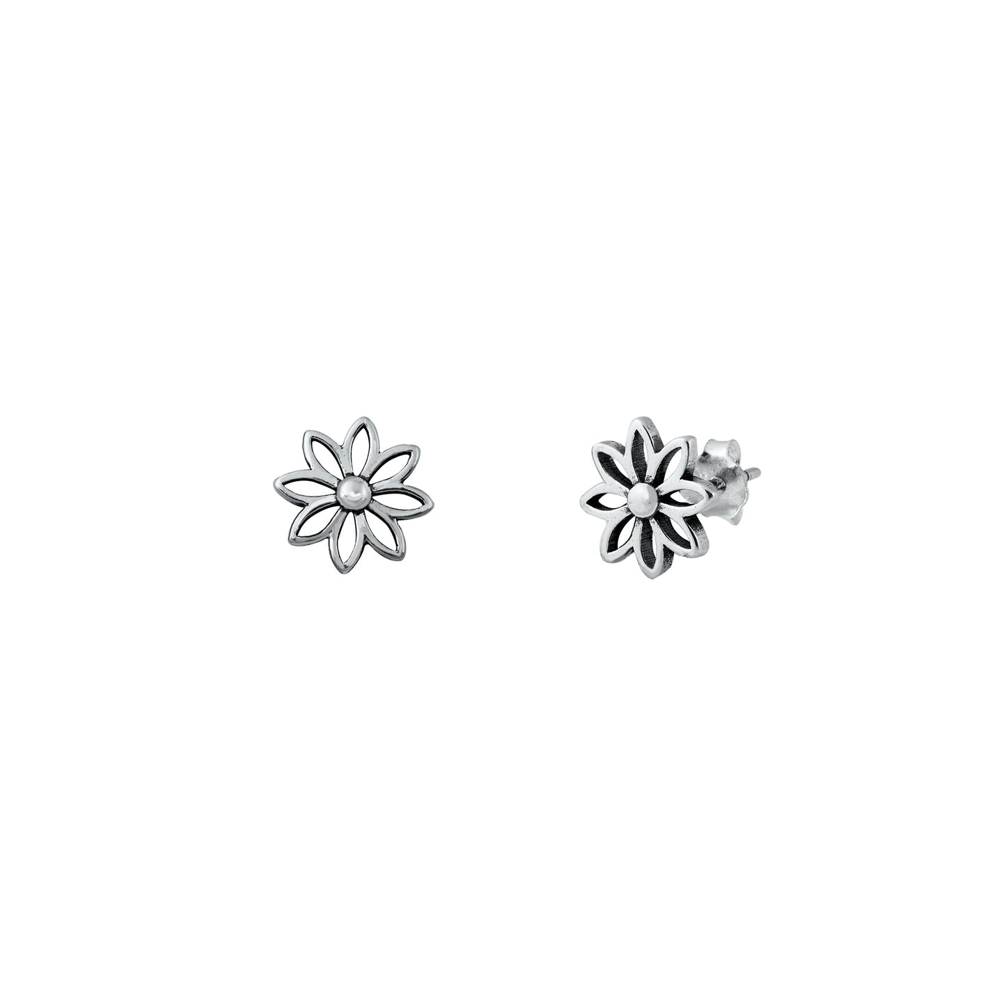 Silver Stud Earrings - Daisy