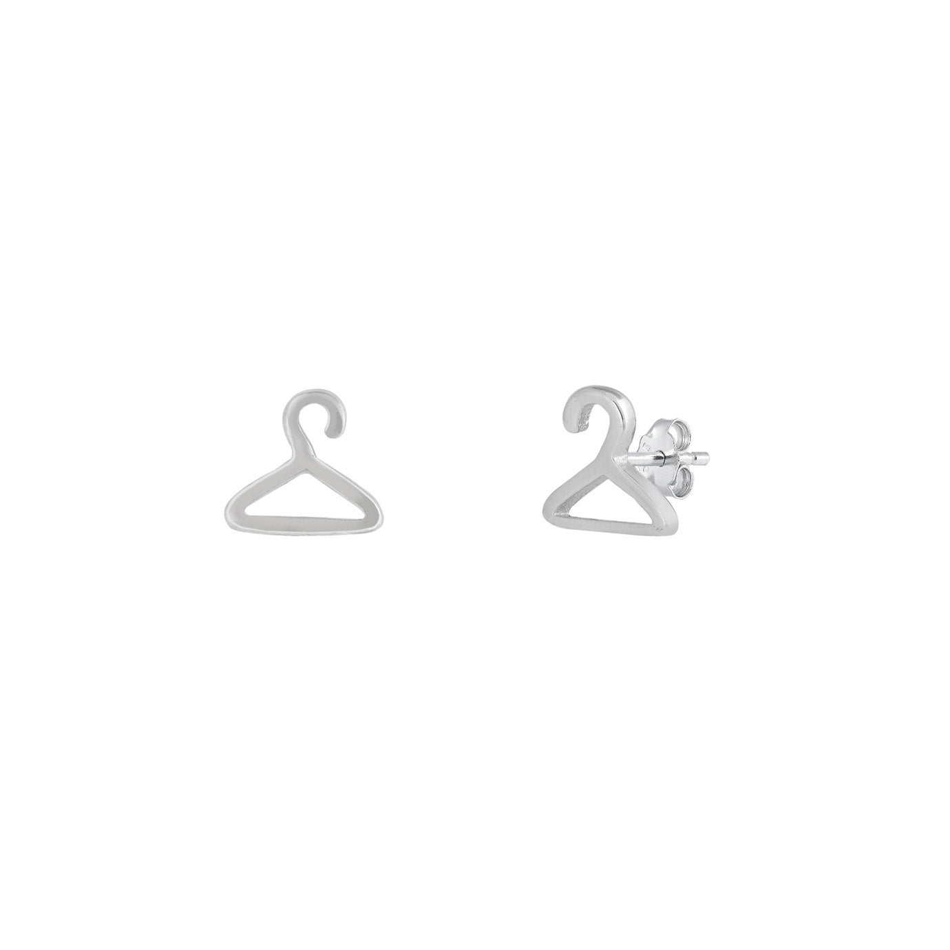 Silver Stud Earrings - Clothes Hanger