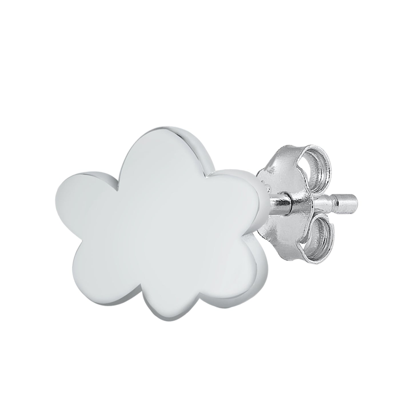 Silver Stud Earrings - Cloud