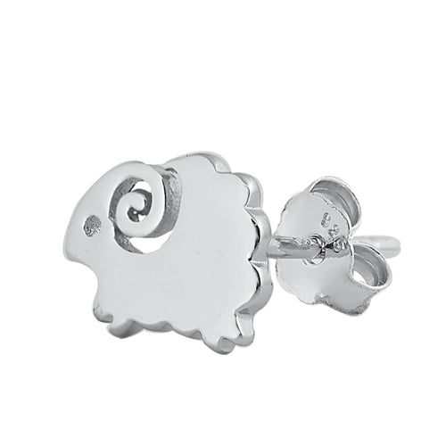 Silver Stud Earrings - Sheep