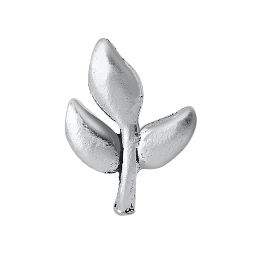 Silver Stud Earrings - Leaves