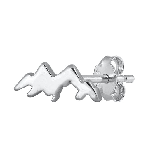 Silver Stud Earrings - Mountain