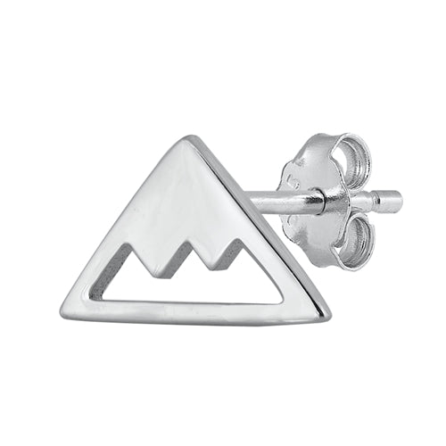 Silver Stud Earrings - Mountain