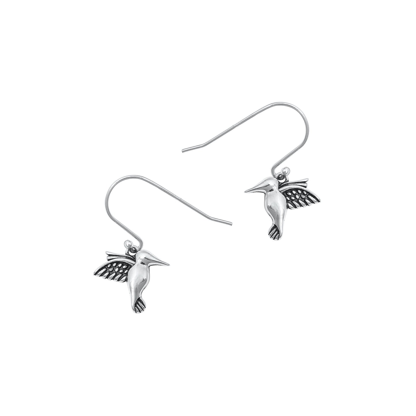 Silver Earrings - Hummingbird