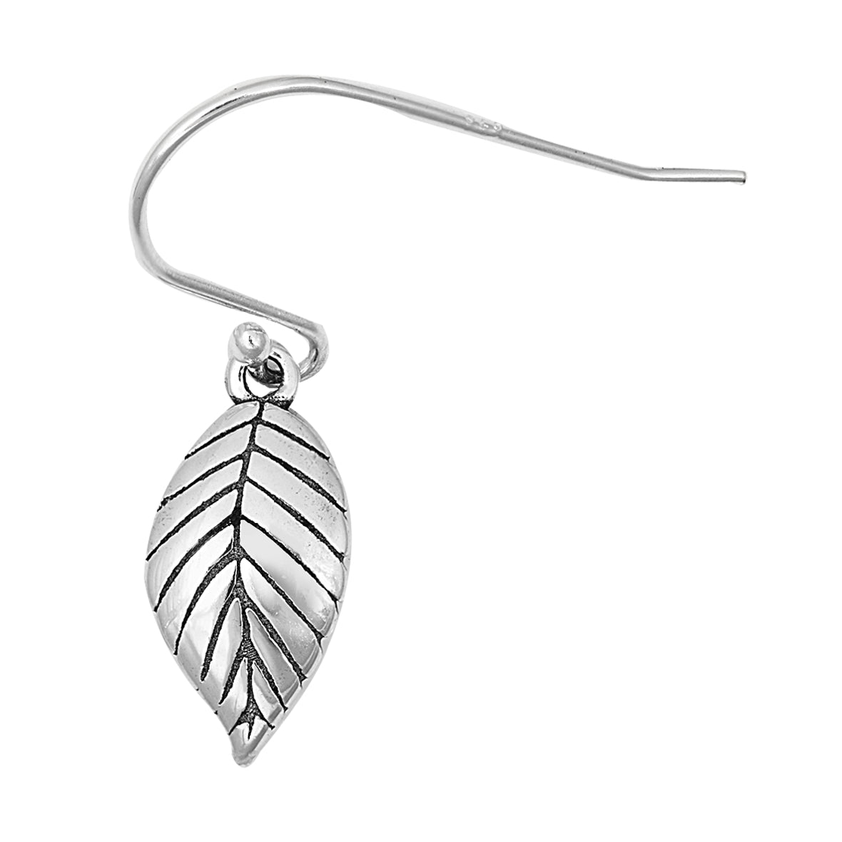 Silver Stud Earrings - Leaves