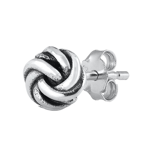Silver Stud Earrings - Knot