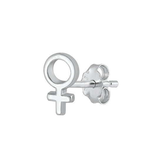 Silver Earrings - Female Symbol