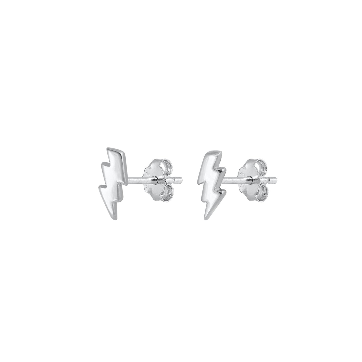Silver Earrings - Lightning Bolt