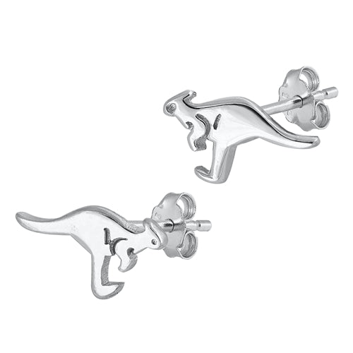 Silver Earrings - Dinosaur