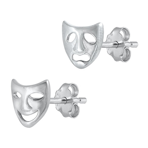 Silver Earrings - Drama Masks