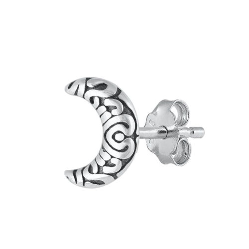 Silver Earrings - Moon