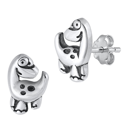 Silver Earrings - Dinosaur
