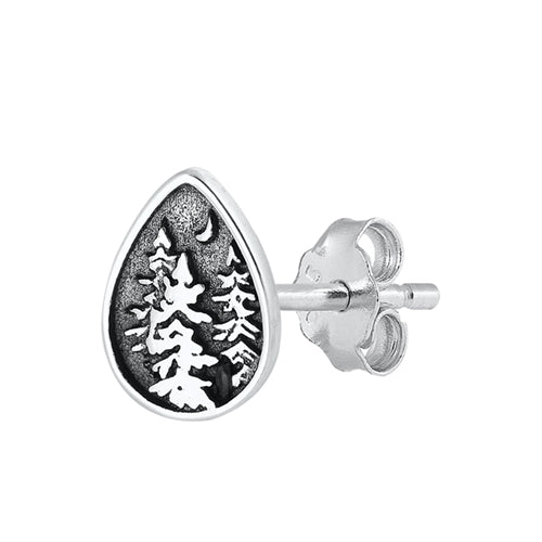 Silver Earrings - Tree