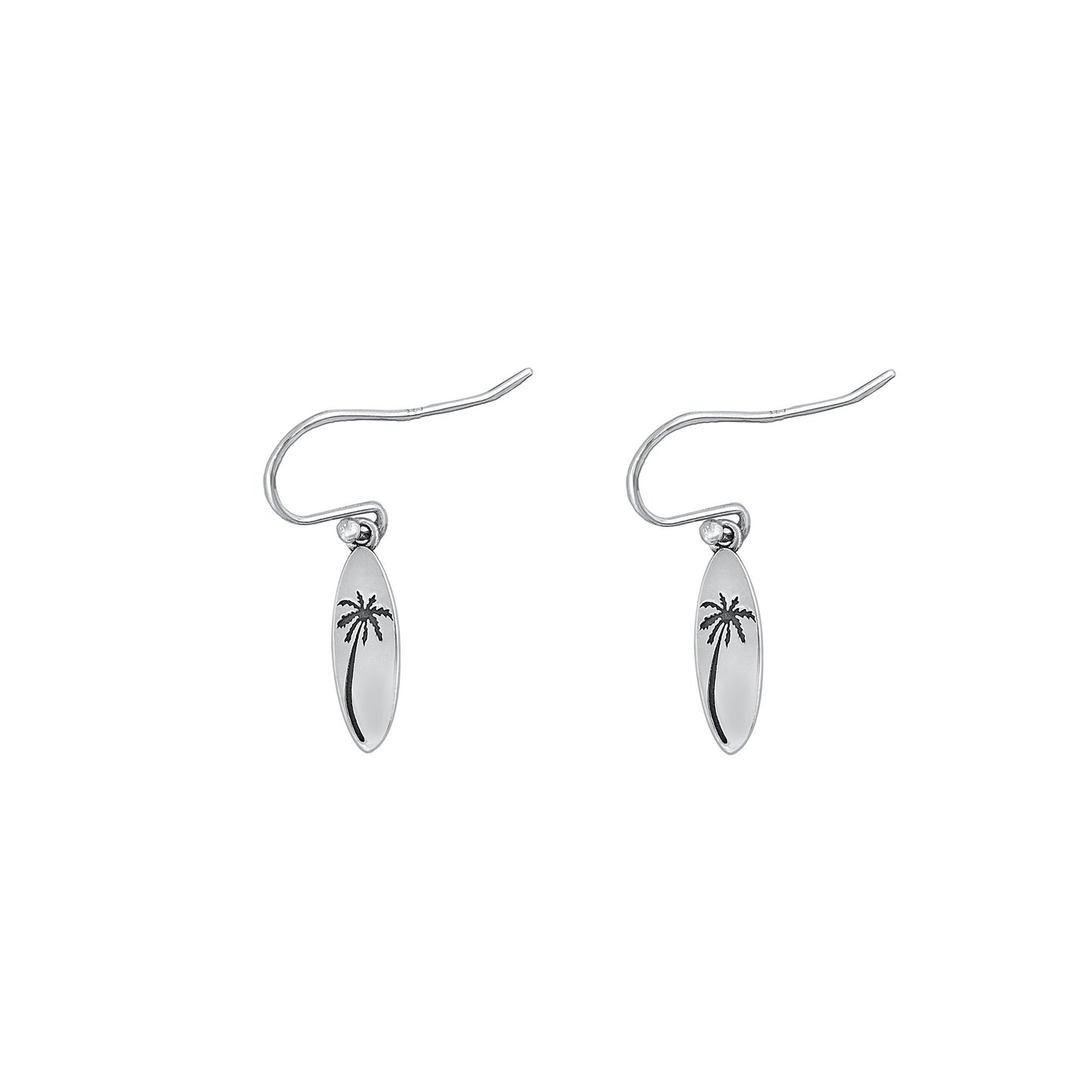 Silver Earrings - Palm Tree