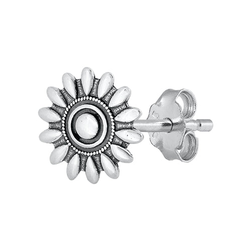 Silver Earrings - Flower