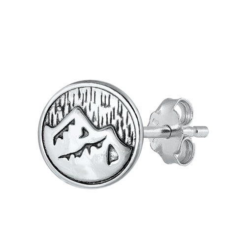 Silver Earrings - Mountain