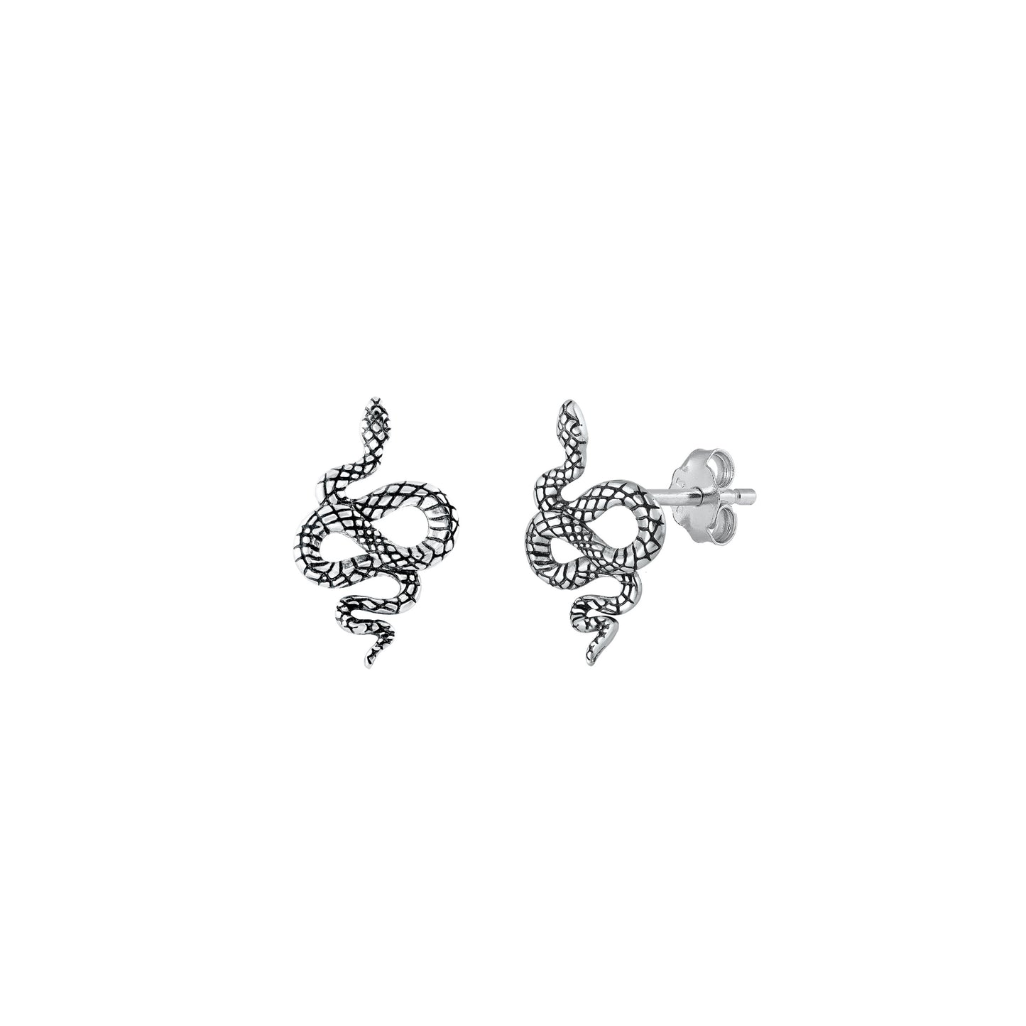 Silver Earring - Snake
