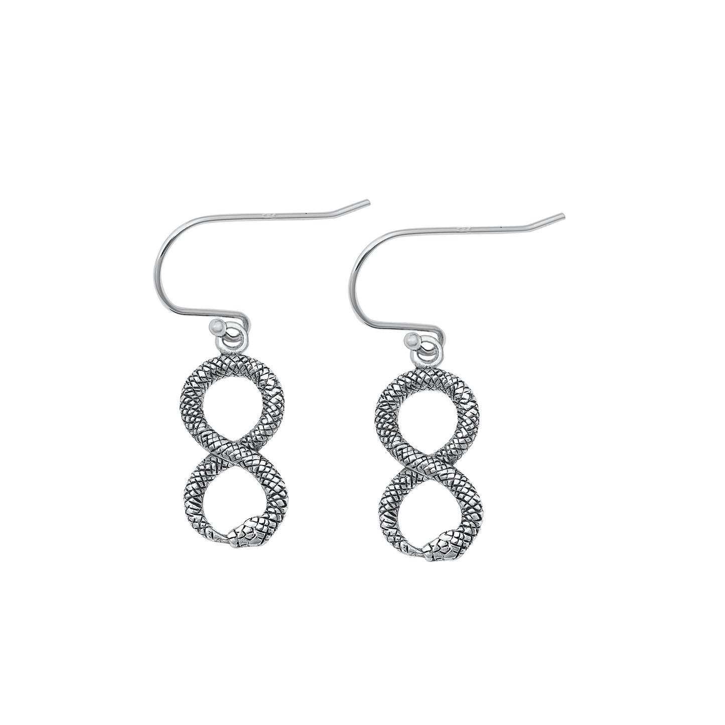 Silver Earrings - Snake